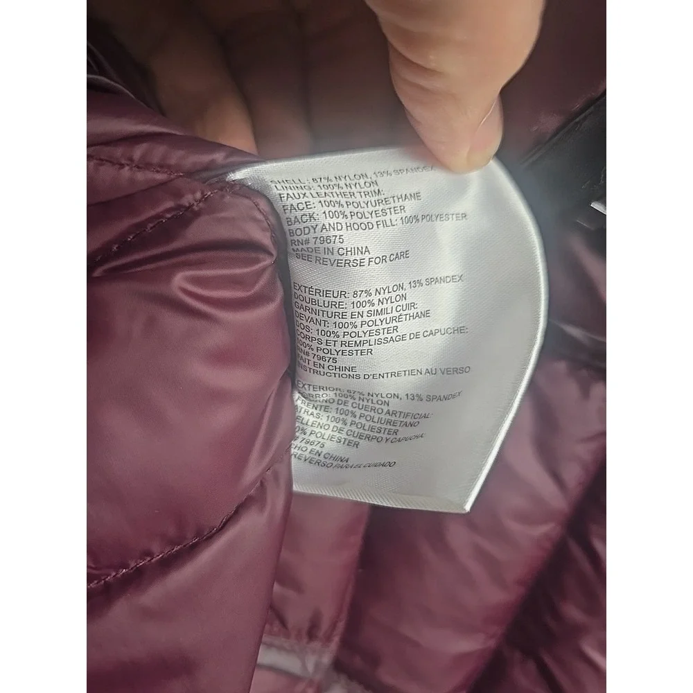 MICHAEL KORS Hooded Packable Puffer Jacket Womens Size S Purple Designer - Picture 8 of 11